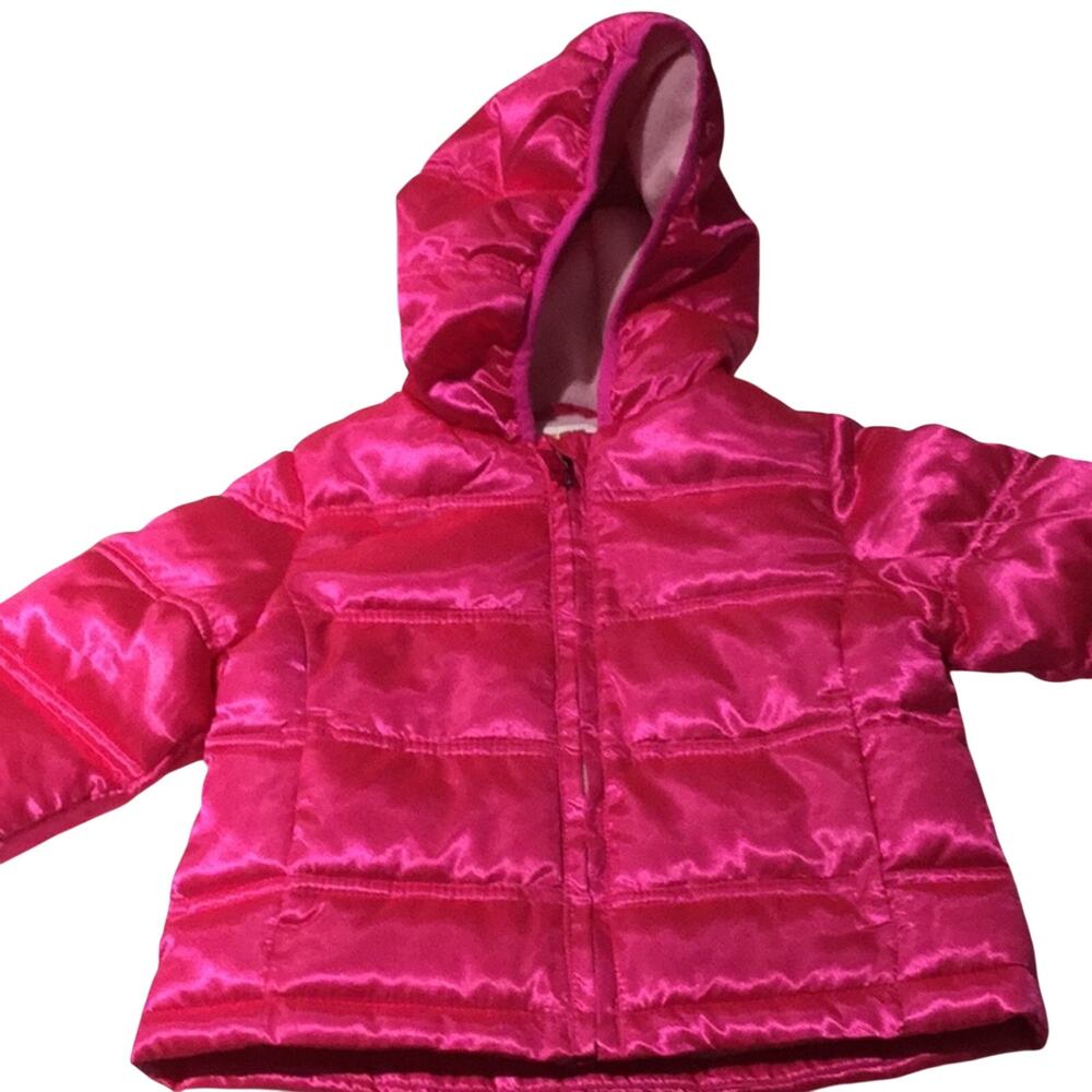 Healthtex pink lined puffed coat hood worn once2t